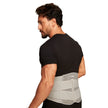 man wearing a gray lumbo sacral belt