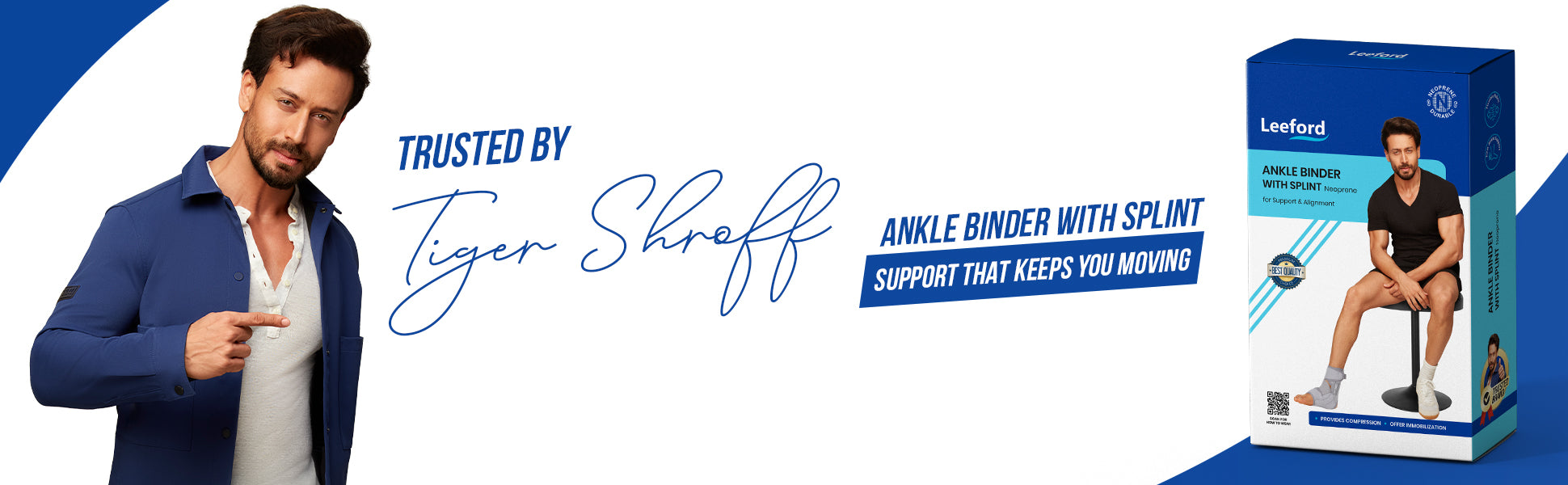 ankle binder with splint trusted by tiger shroff