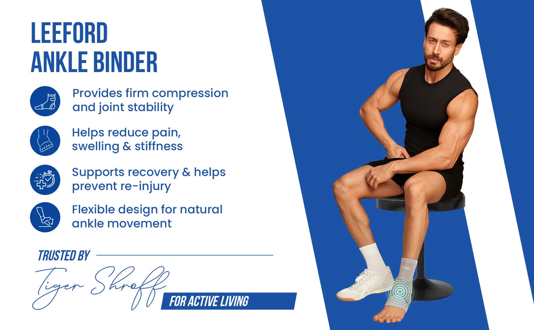 ankle binder provides firm compression helps reduce pain strains n stiffness