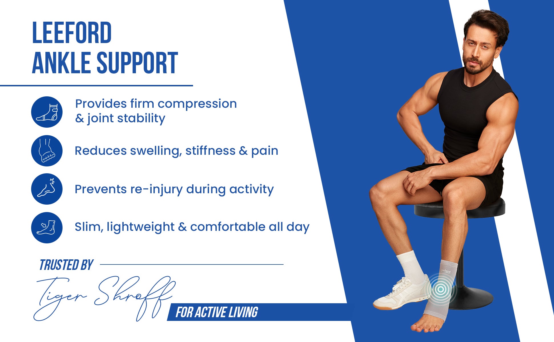lightgray ankle support for active living