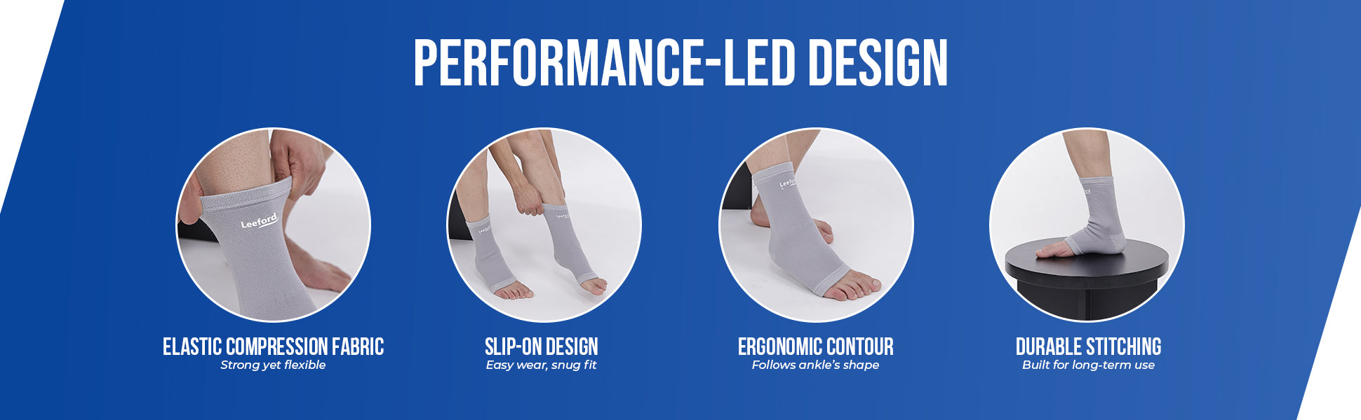 lightgray ankle support performance led design slip on design durable stiching
