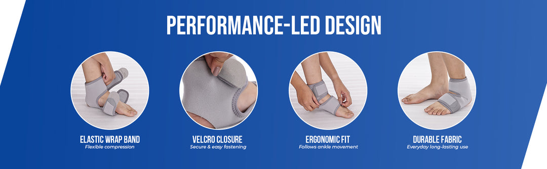 ankle wrap with performance led design elastic band wrap velcro closure