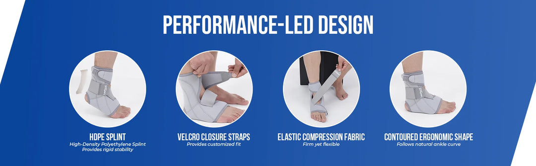 ankle binder  performance led design like contured ergonomic shape 
