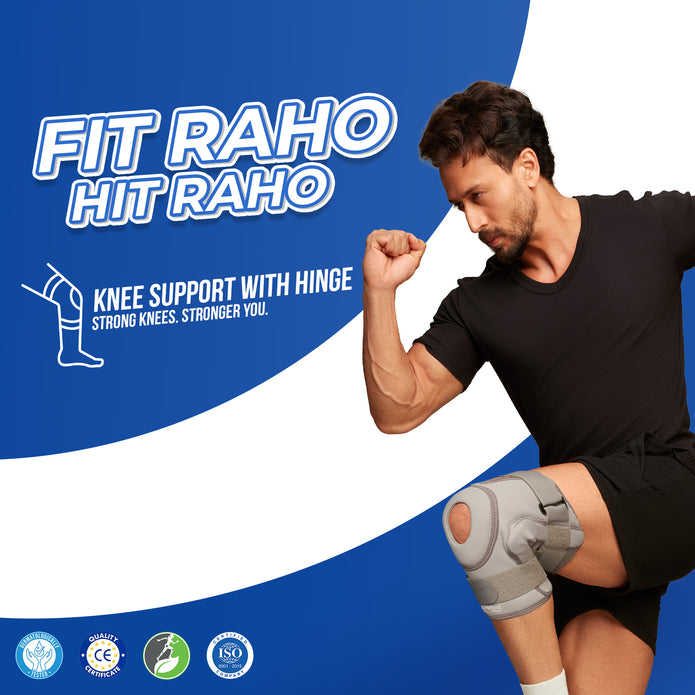 knee support with hinge fit raho hit raho