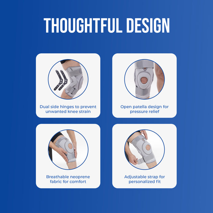 knee support with hinge thoughtful design breathable neoprene fabric
