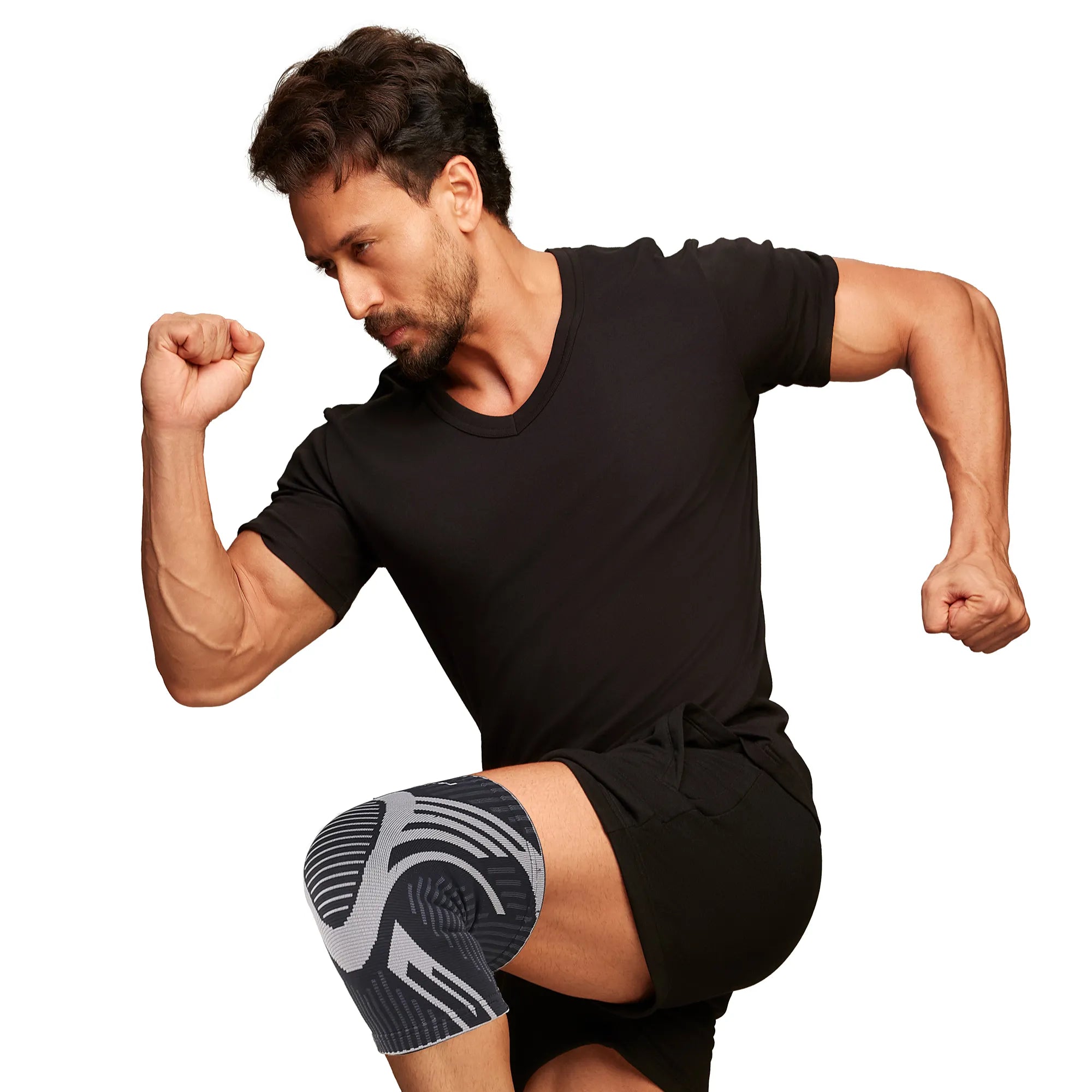 🎁 Designer Knee Cap for Sports, Gym, Running, Jogging & Weightlifting (Men) - L (50 to 56 cm)