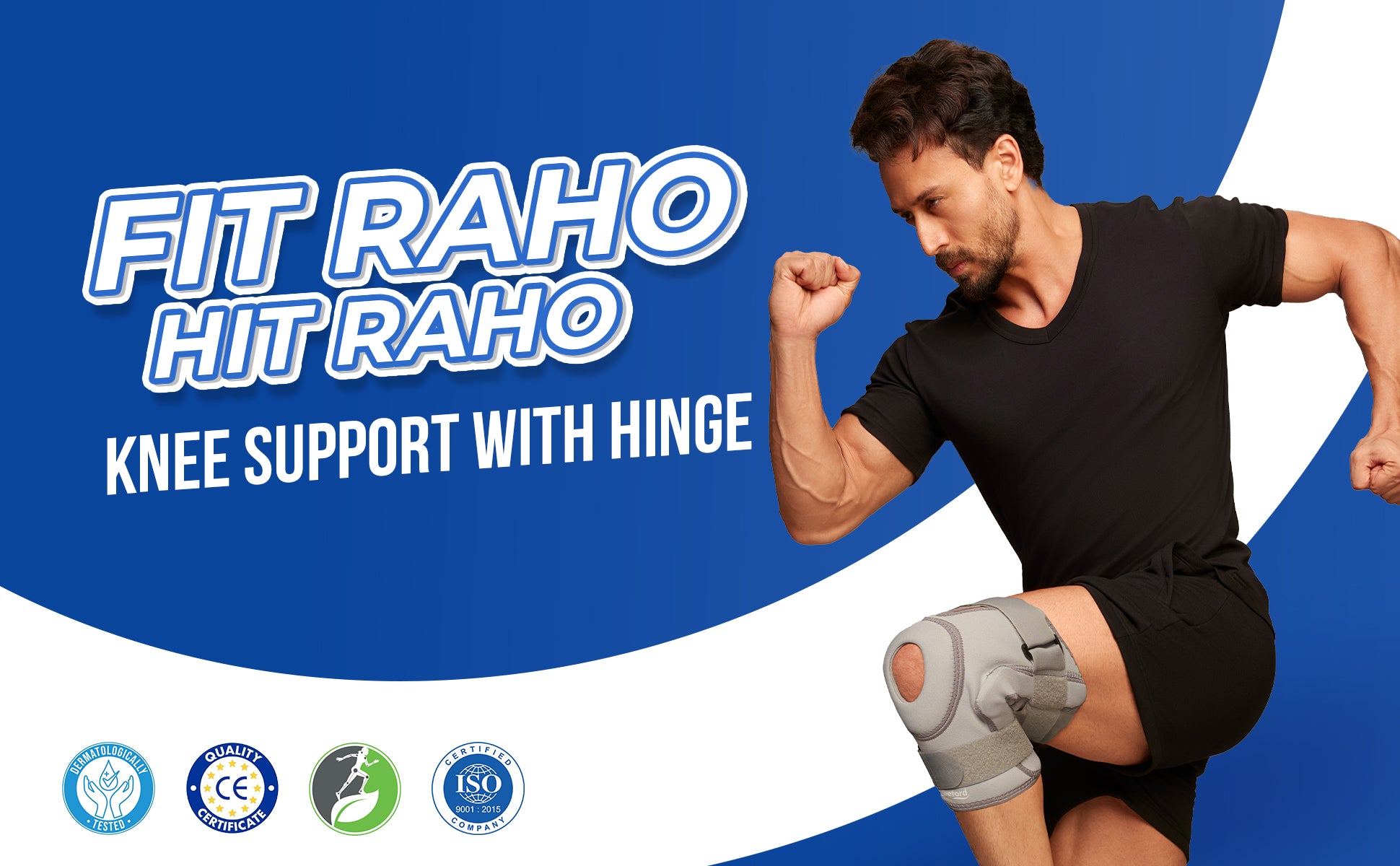 knee support with hinge fit raho