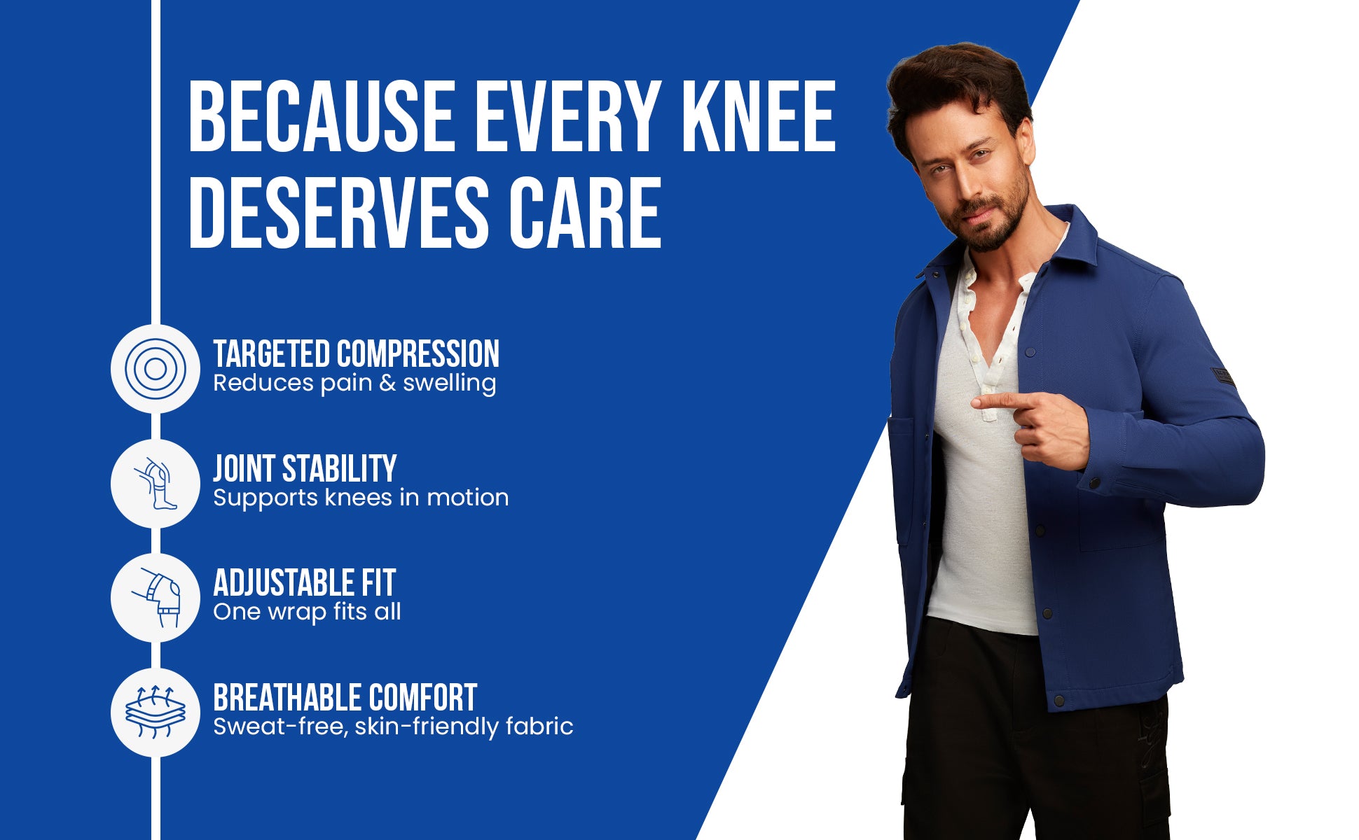 knee wrap features targeted compression joint stability adjustable fit