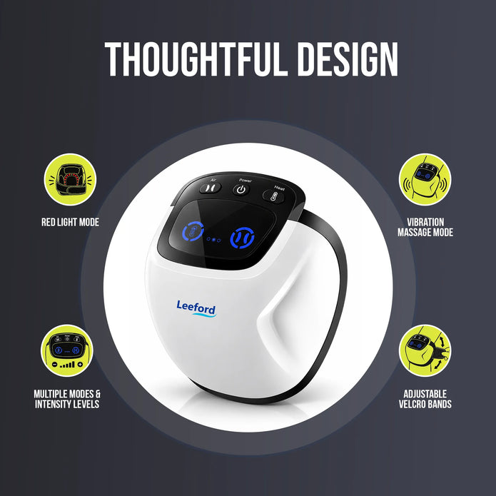 knee massager design features like vibration mode adjustable velcro bands