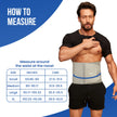 Abdominal support belt measurement guide
