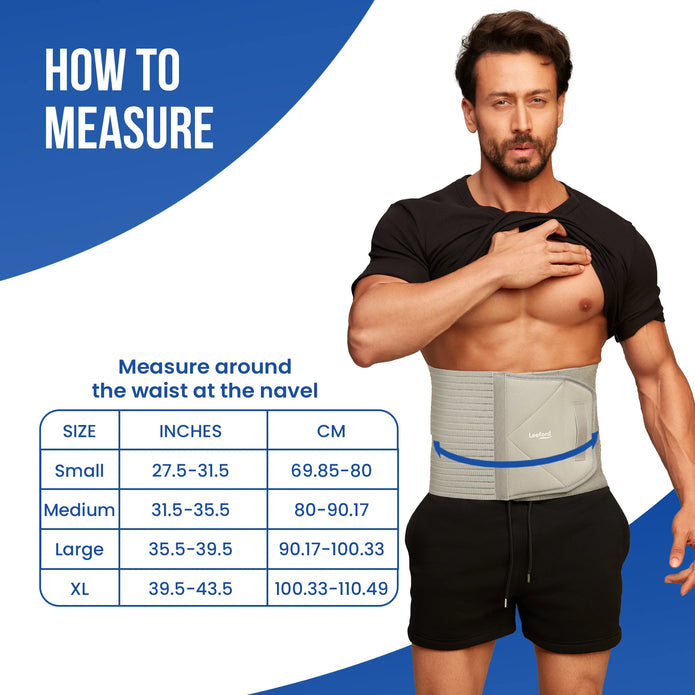 leeford abdominal support belt size measurement guide