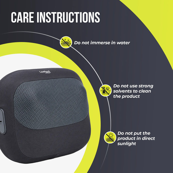 leeford massage cushion care instructions