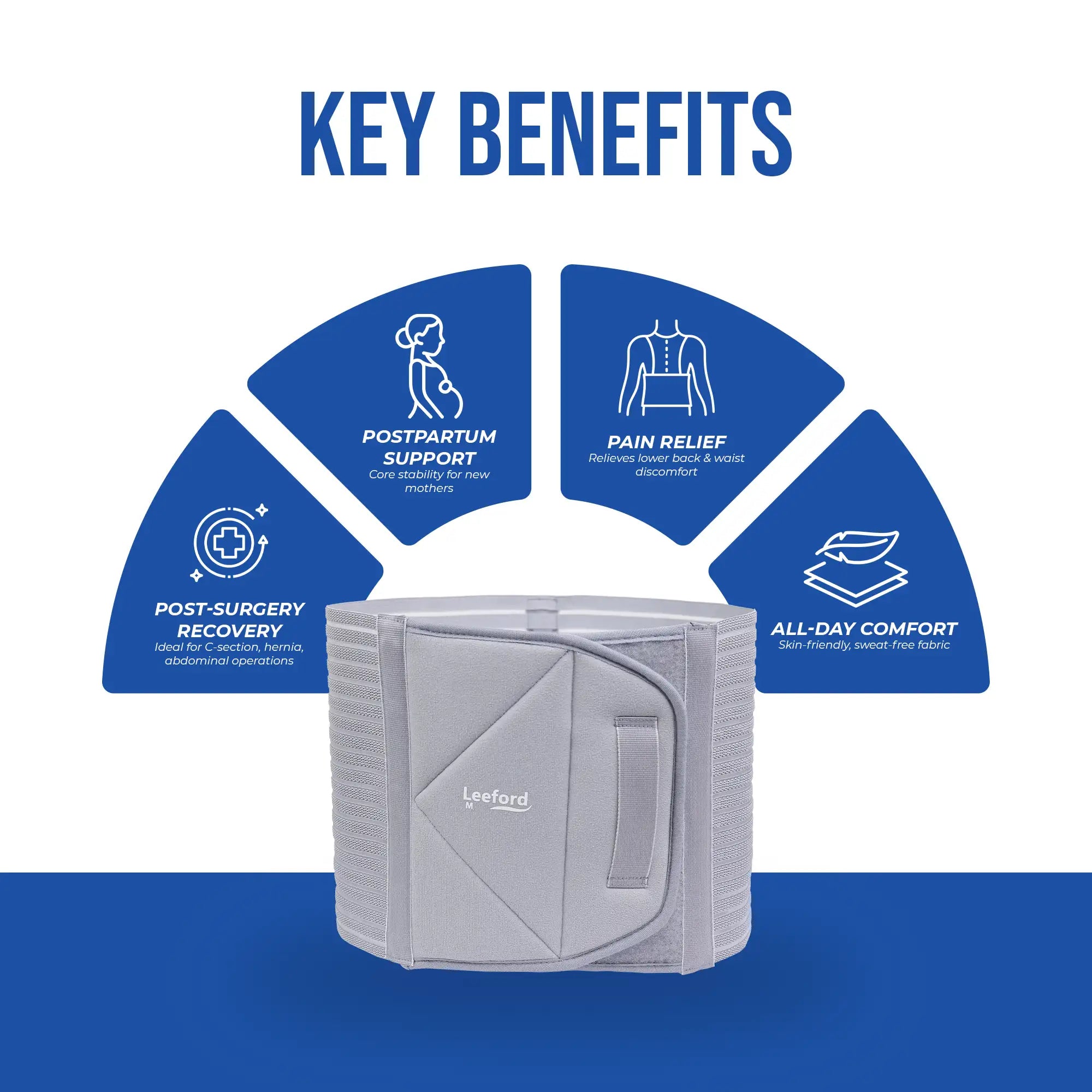 Abdominal support belt key benefits