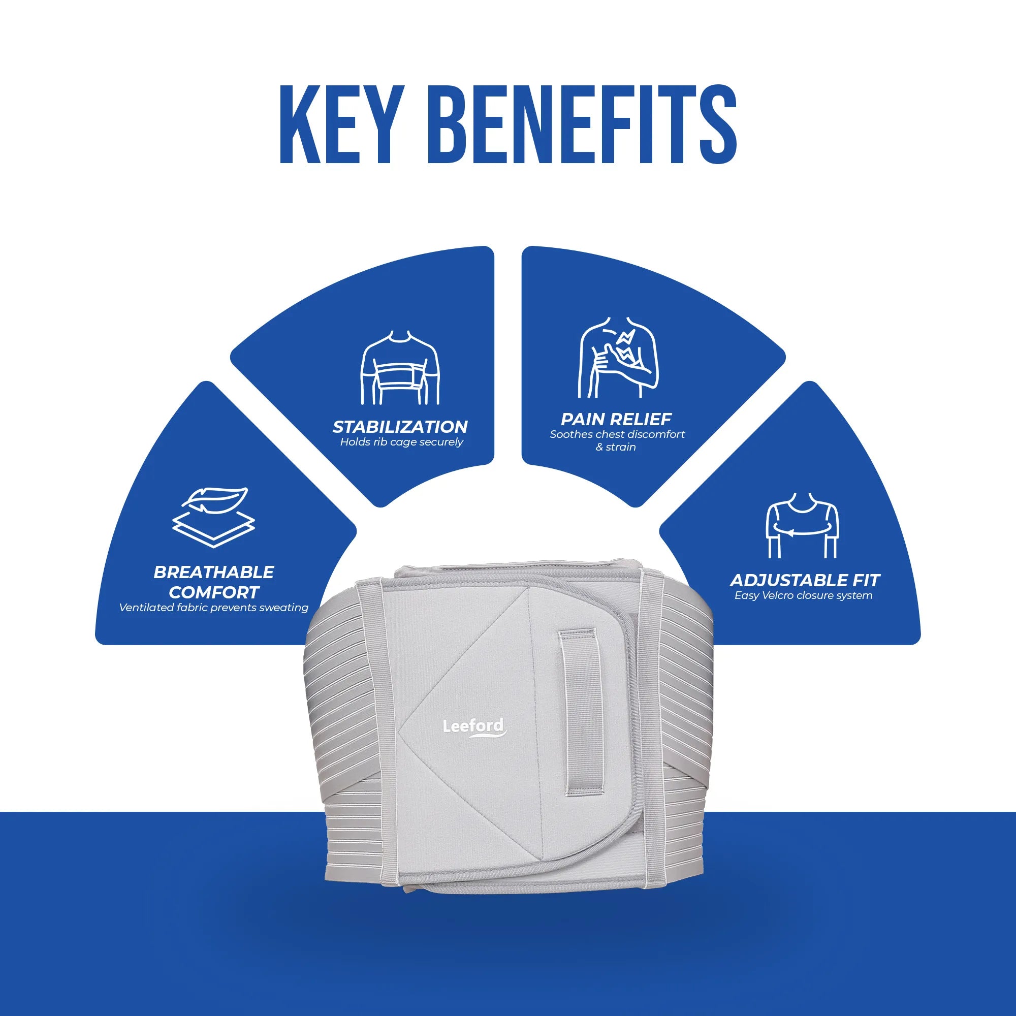 chest binder key benefits like stabilization pain relief adjustable fit