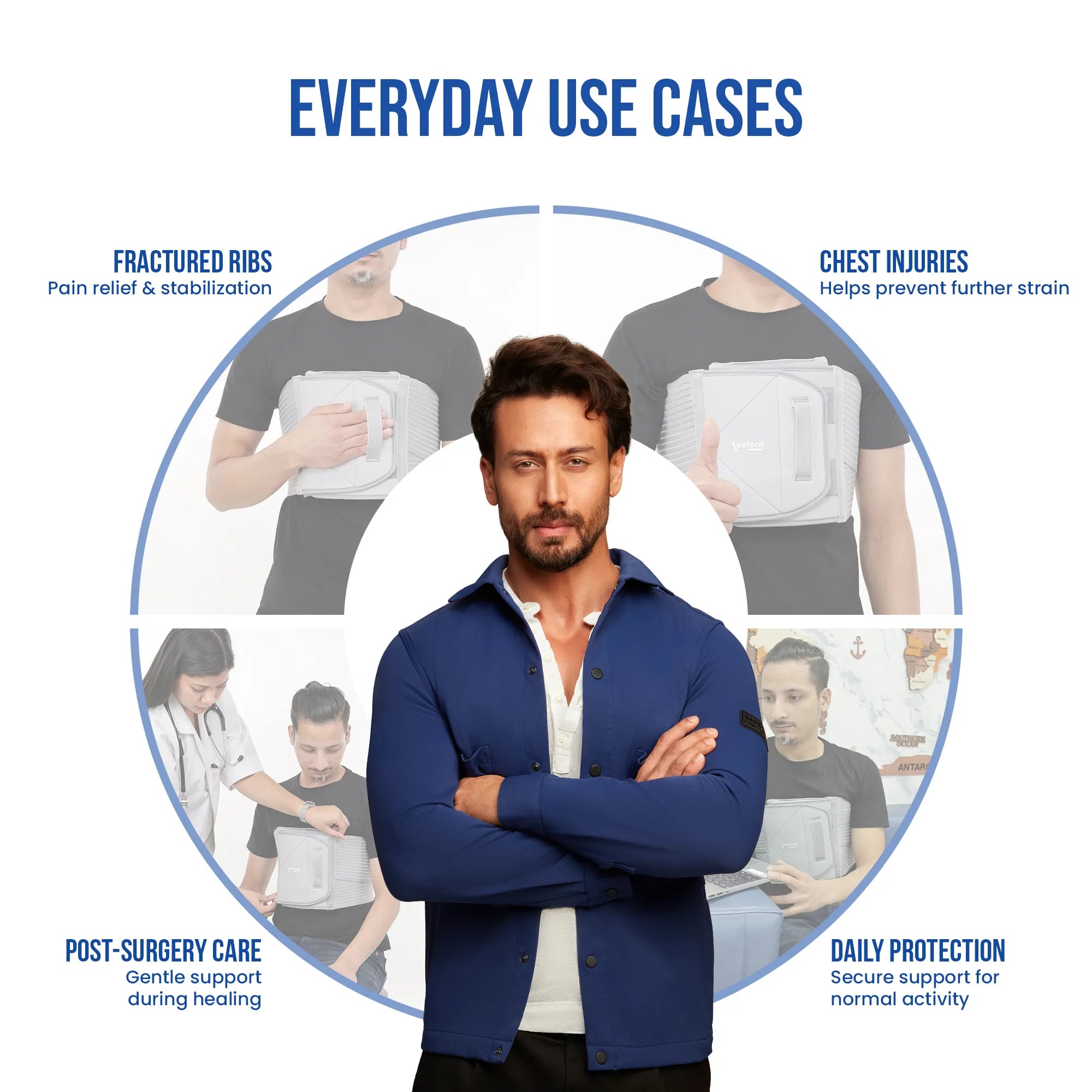 Chest Binder Injuries Chest Binder for Chest Injury, Pain Relief and Support