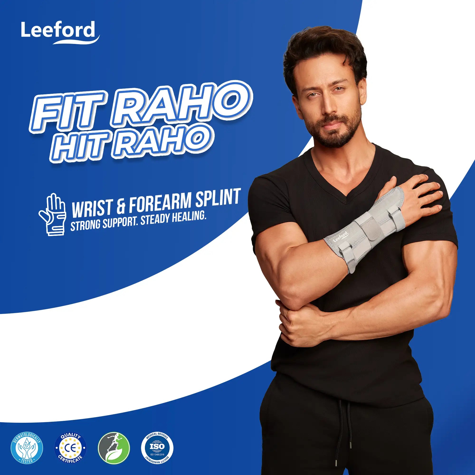 fit with wrist forearm splint