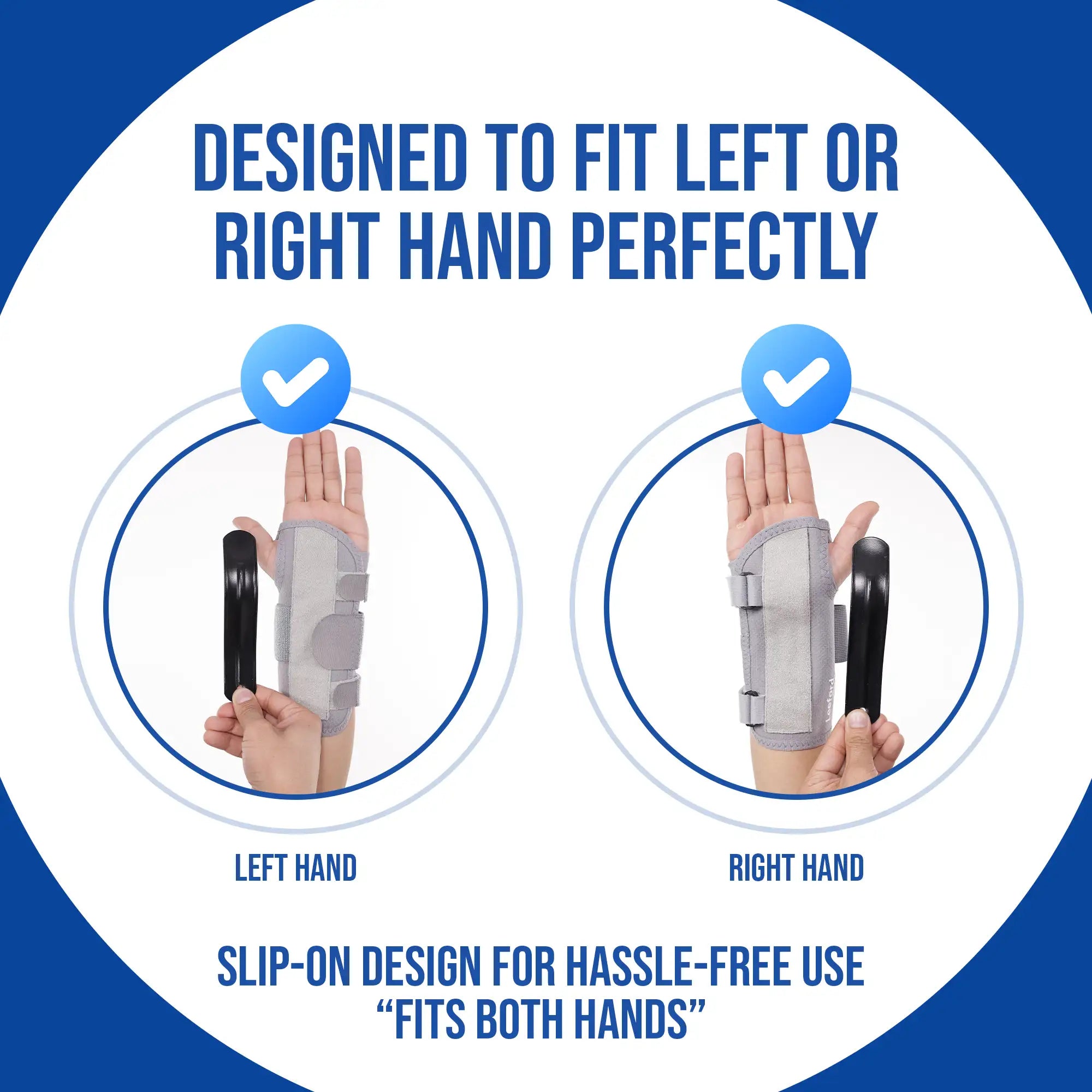 Leeford wrist splints size fitness guide