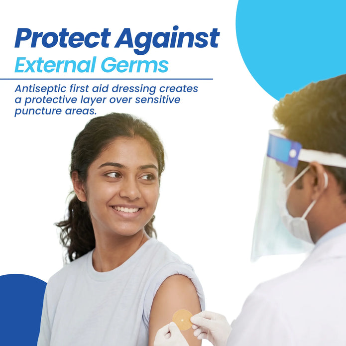 Leeford Antiseptic Spot Bandage for Blood Donation, Injections & Vaccination Care