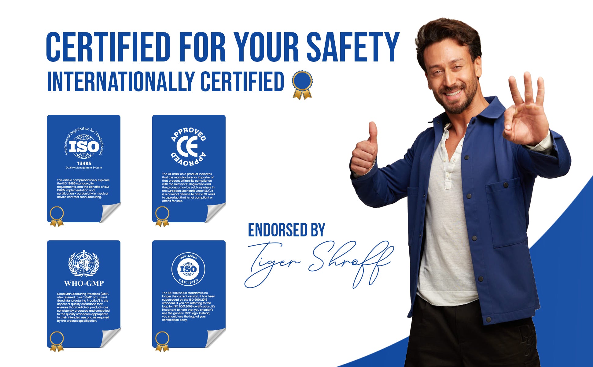 blue lumbo sacral belt global approval certifications