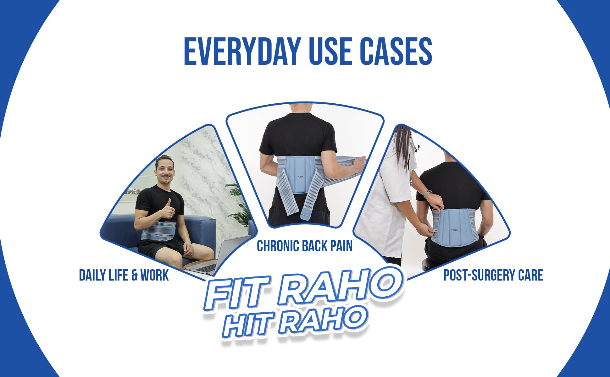 blue lumbo sacral belt uses details in daily life