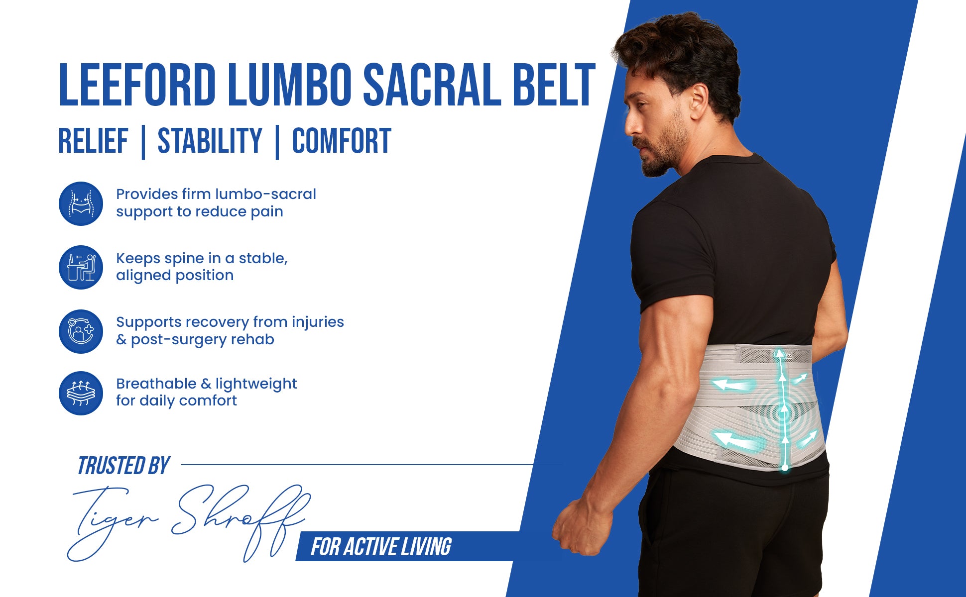 relief stability and comfortt with lumbo sacral belt