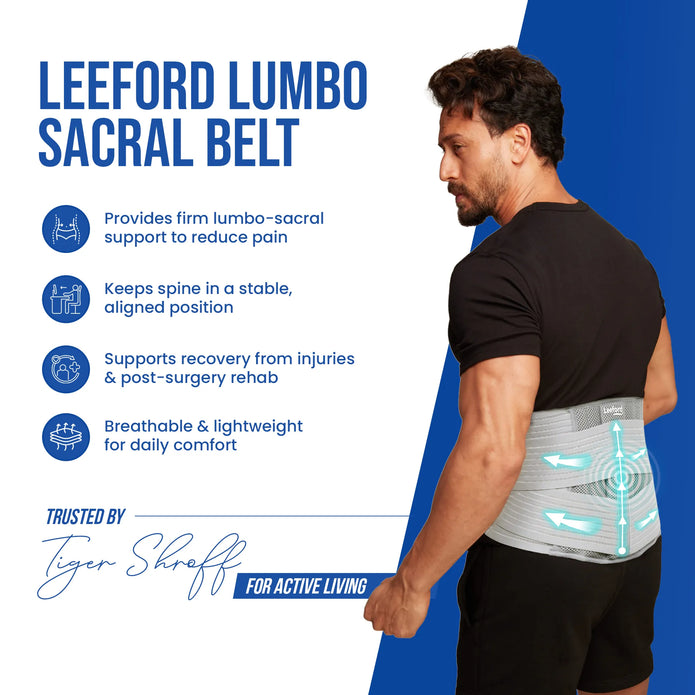lumbo sacral belt provides frim lumbo sacral support n injury or post surgery recovery