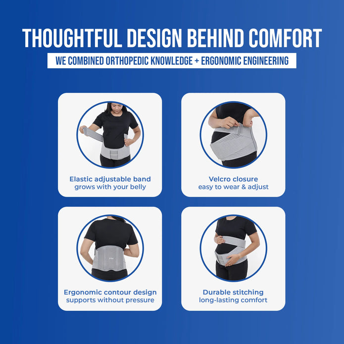 pregnancy support belt with orthopedic design n ergonomic engineering