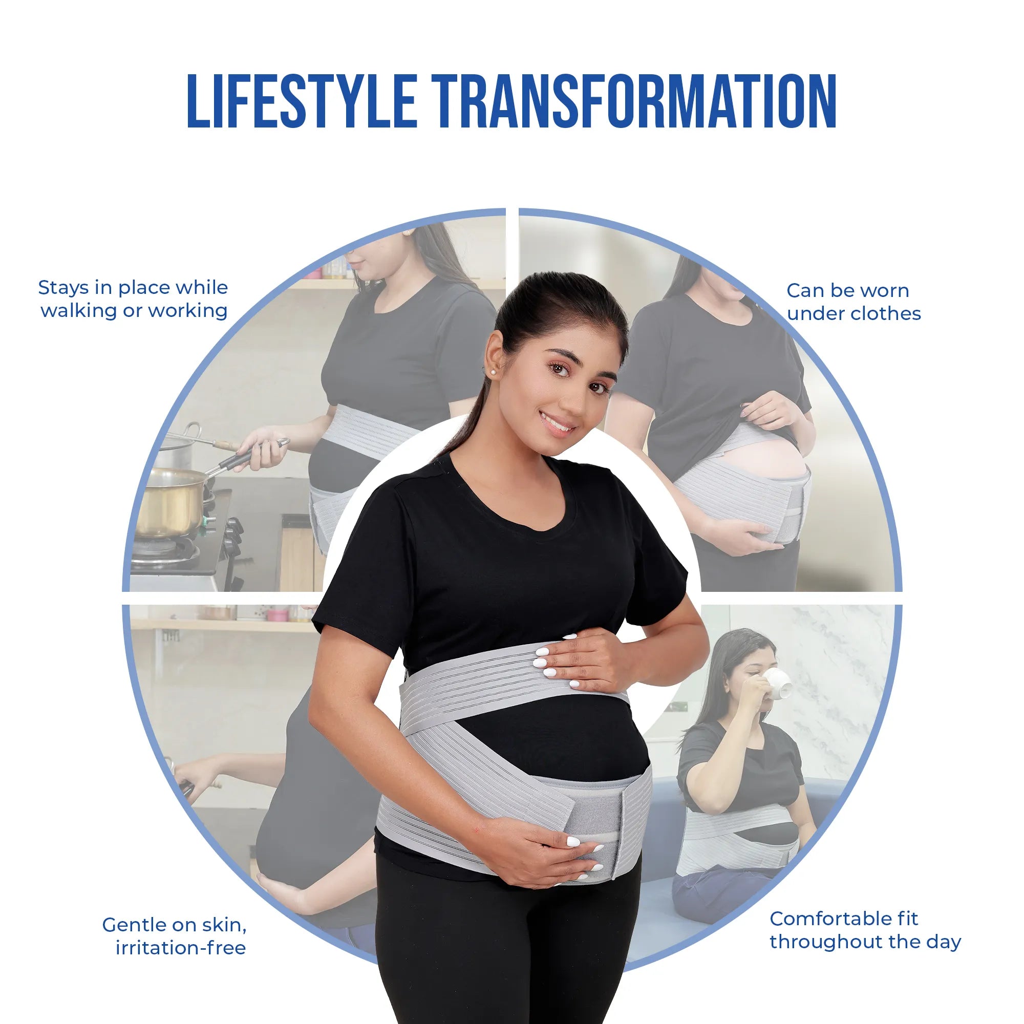 lifestyle transformation with use of pregnancy support belt