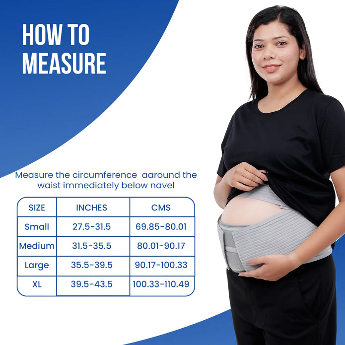 Pregnancy support belt easuring size guide