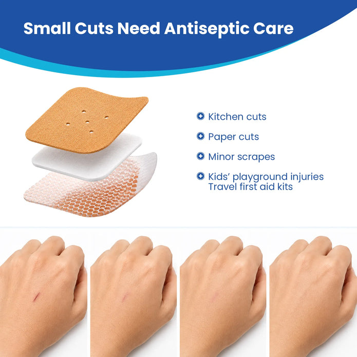 Leeford Patch Medicated Adhesive Bandages for Minor Cuts & Scrapes