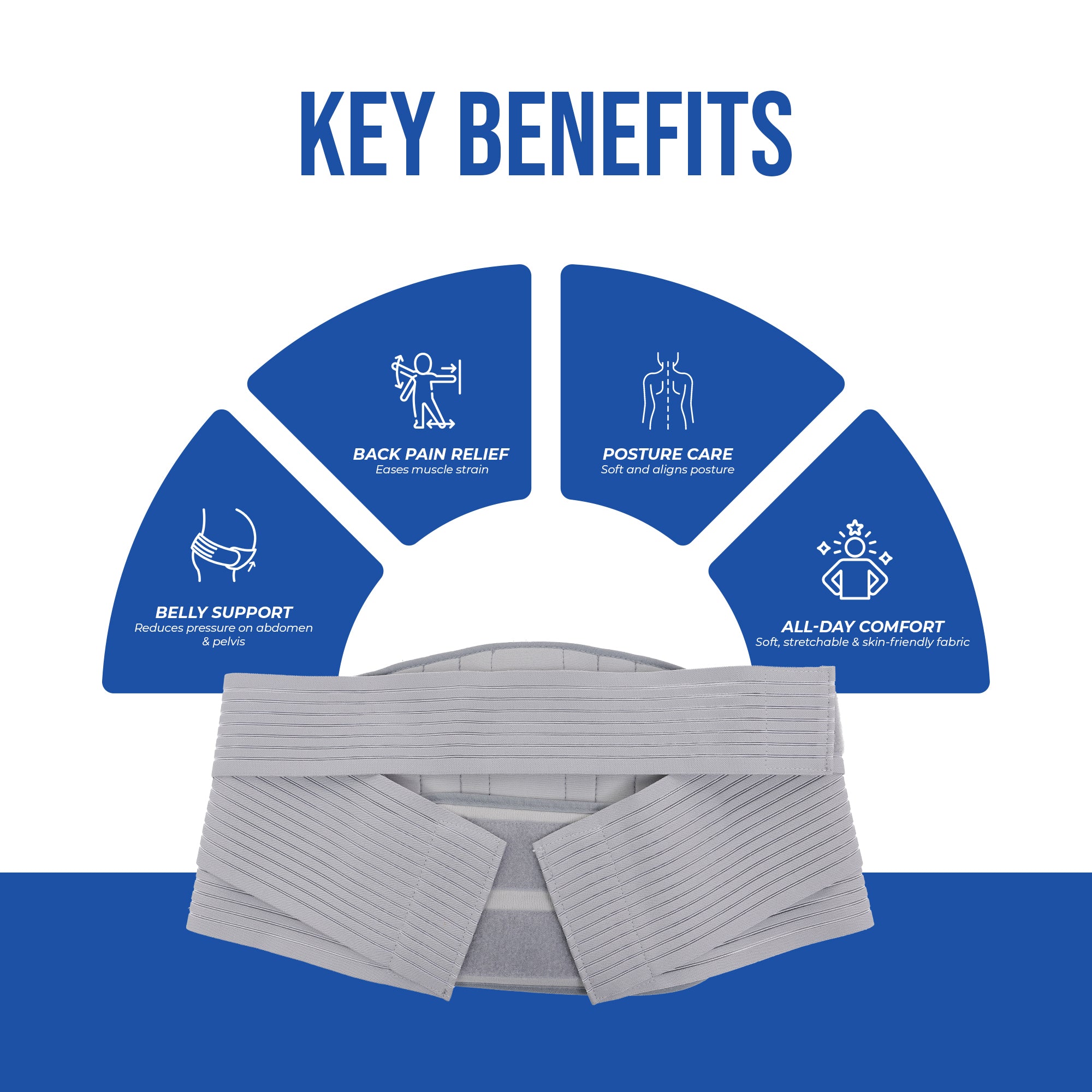 Pregnancy Support Belt | Supports Back, Belly & Posture for Comfort
