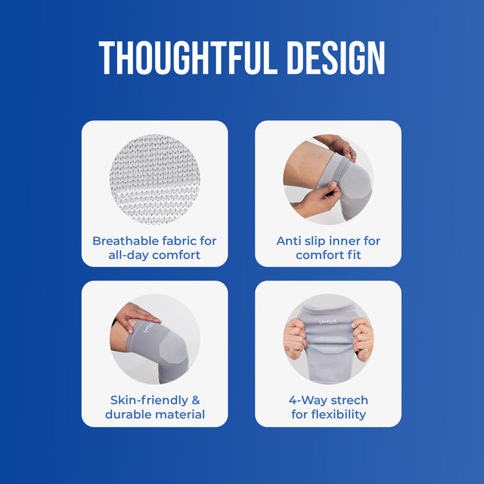 premium knee cap design features like breathable fabric anti slip inner 