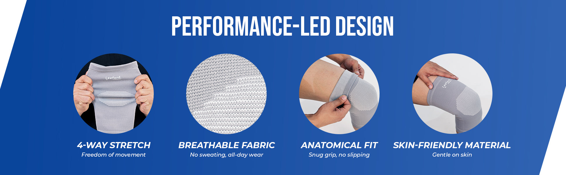 premium knee cap performance led design like four way stretch breathable fabric 