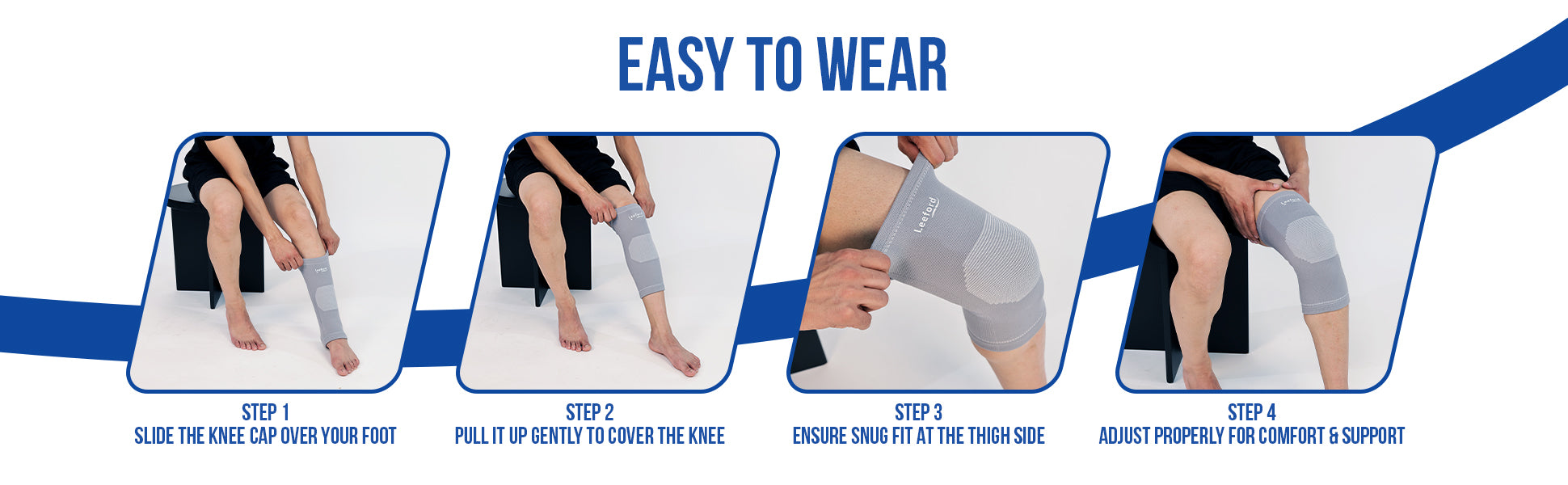 premium knee cap easy to wear guide