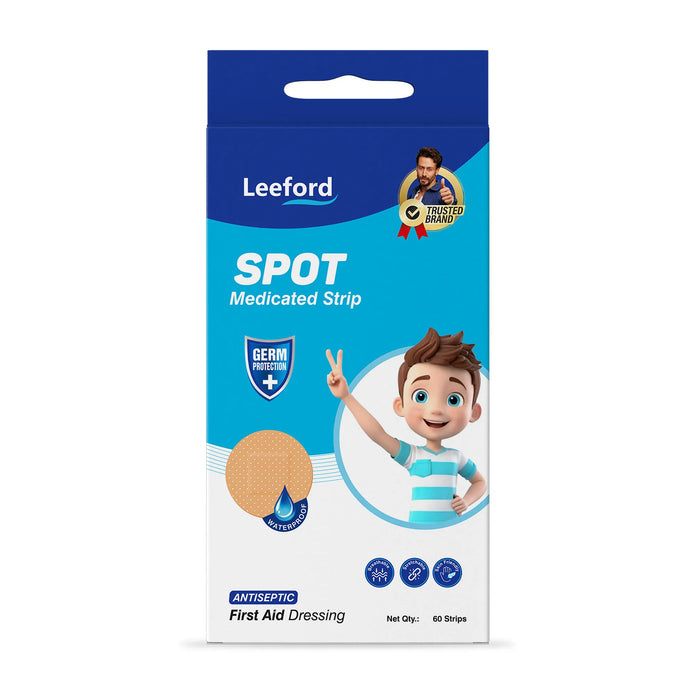 Leeford Antiseptic Spot Bandage for Blood Donation, Injections & Vaccination Care