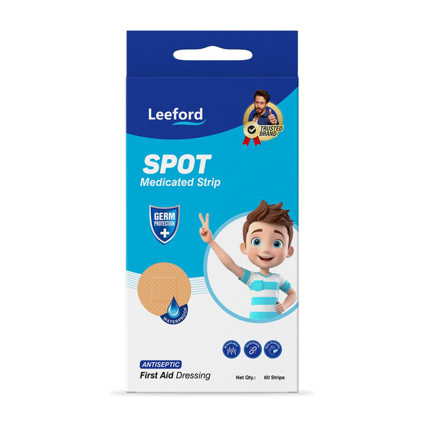 Leeford Antiseptic Spot Bandage for Blood Donation, Injections & Vaccination Care
