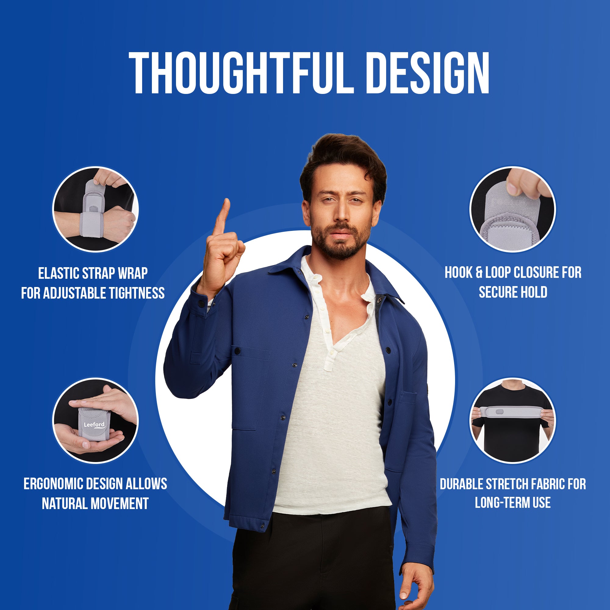 wrist wrap with elastic strap for adjustable tightness hook n loop closure for secure hold