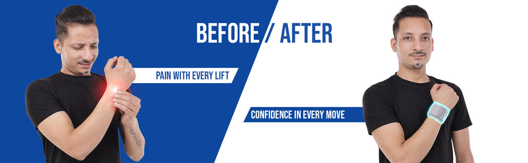 leeford wrist wrap before n after use effects