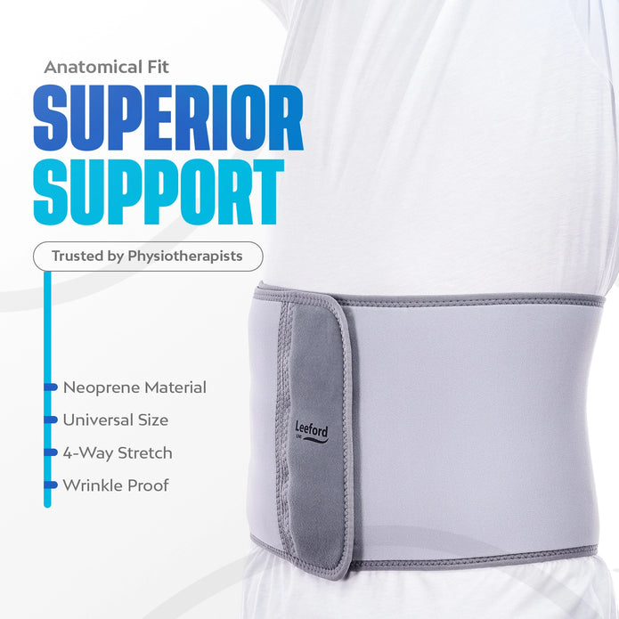 Leeford ABS wrap for core support, compression, and improved posture