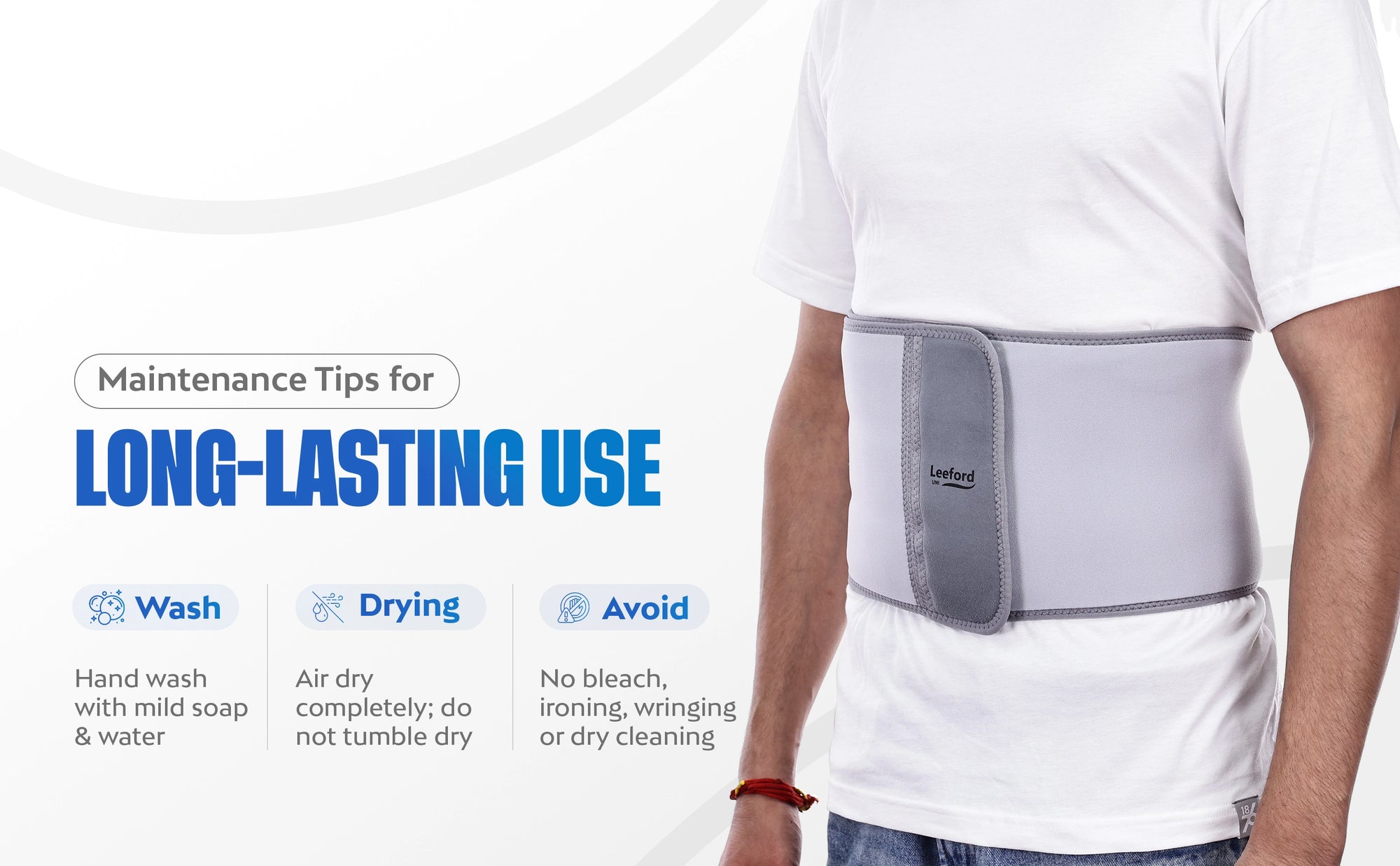Durable ABS wrap designed for long-lasting use and consistent support.