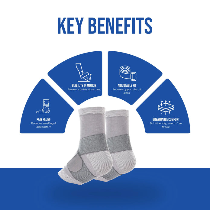 Ankle Binder for Pain Management | Non-Slip, 4-Way Stretch