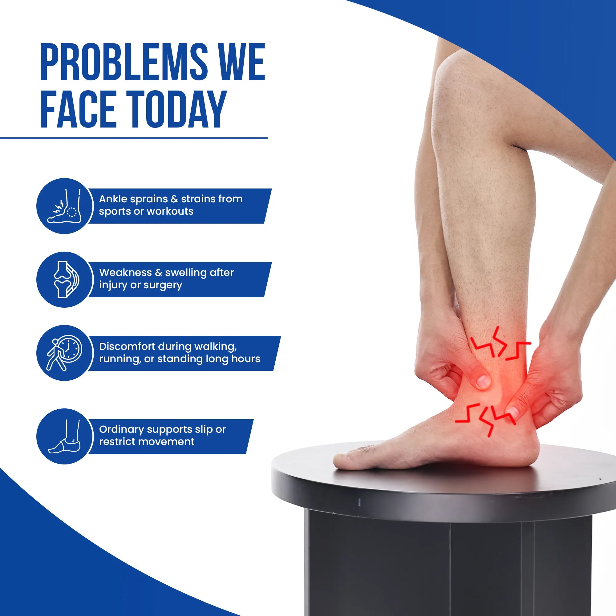 Ankle Binder for Pain Management | Non-Slip, 4-Way Stretch