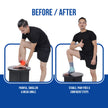 gray ankle suport before and after use effects