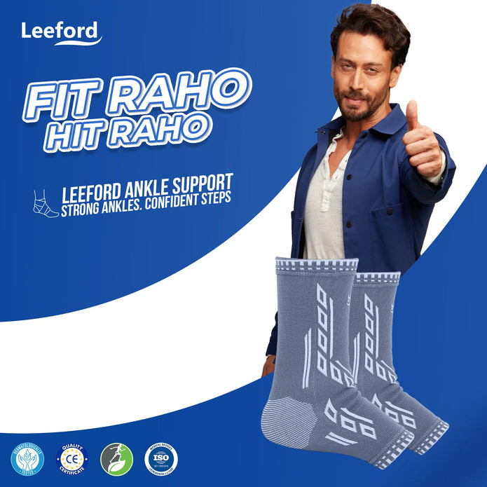 stay fit with gray ankle support