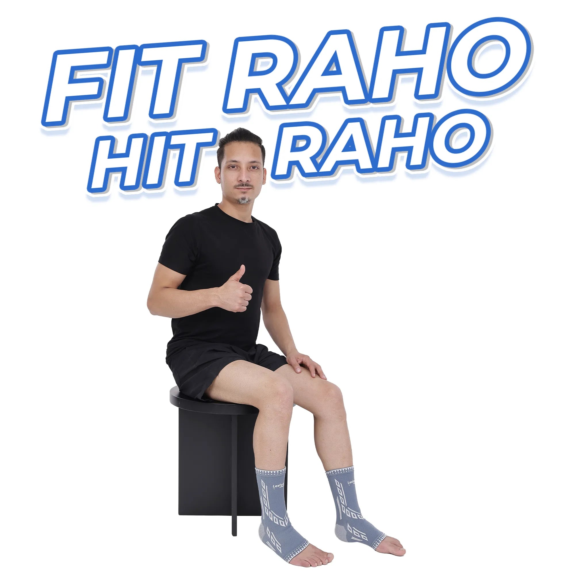 stay fit with gray ankle support