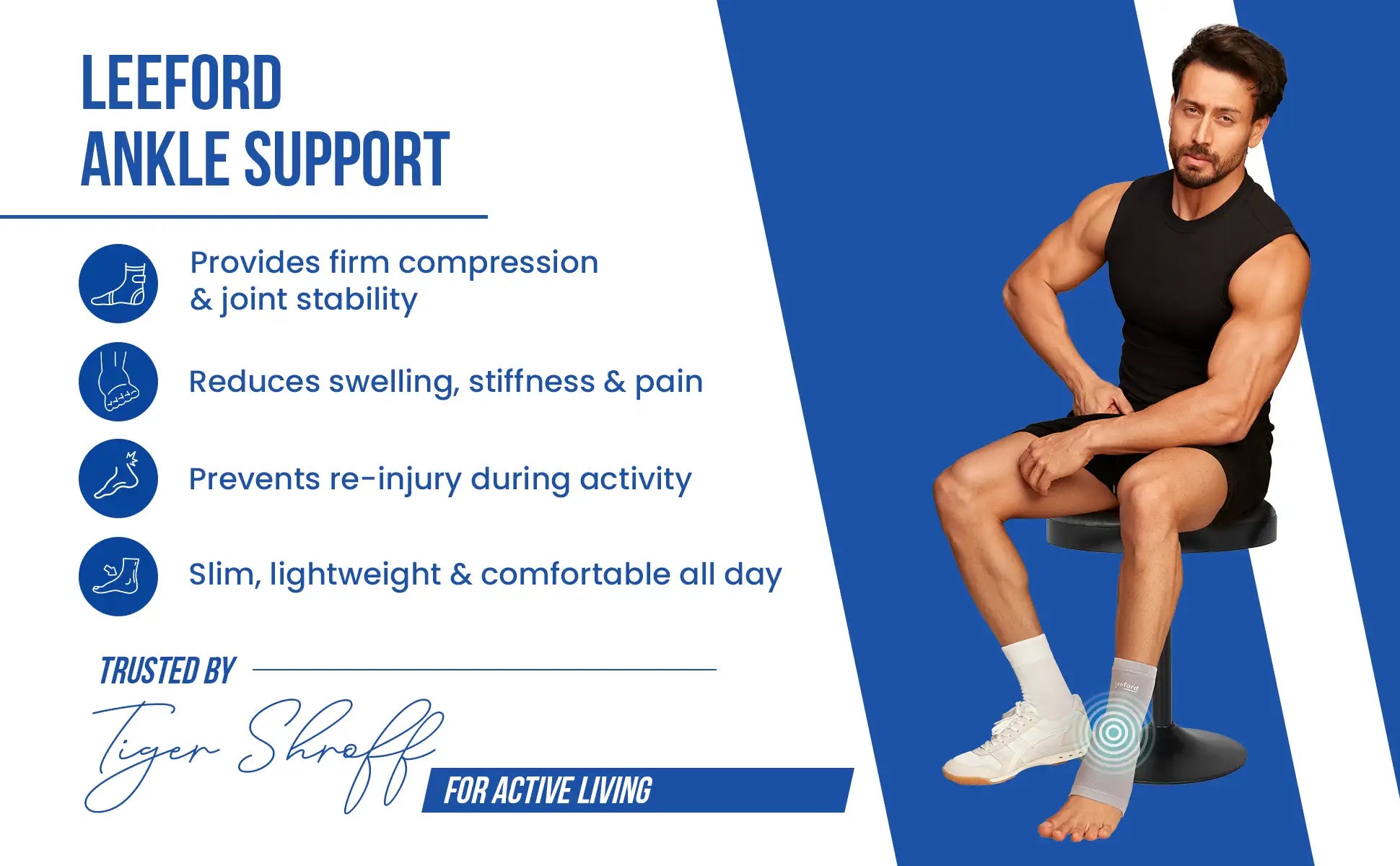leeford ankle support key benefits lightgray