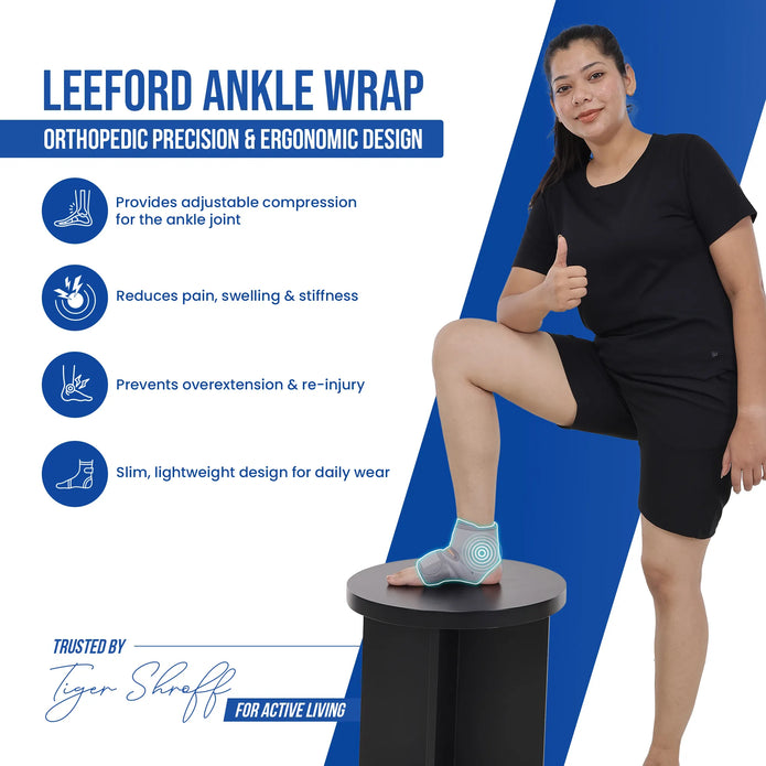 Leeford Ankle Wrap | Neoprene, Prevents Ankle Pain & Injuries