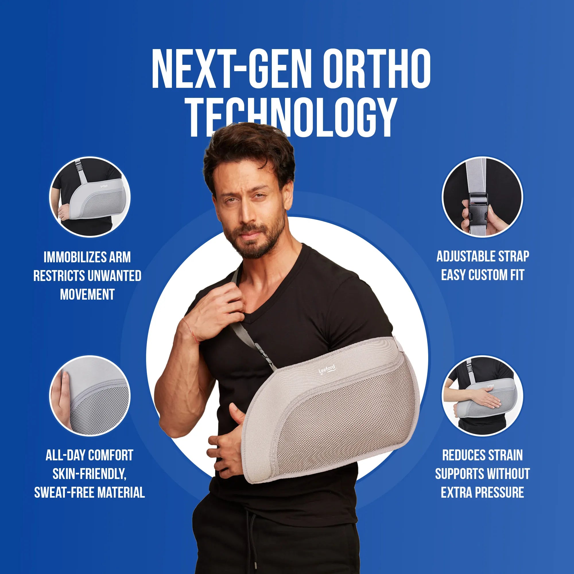 Leeford Arm Sling Baggy | Advanced Support for Arm & Shoulder Injuries