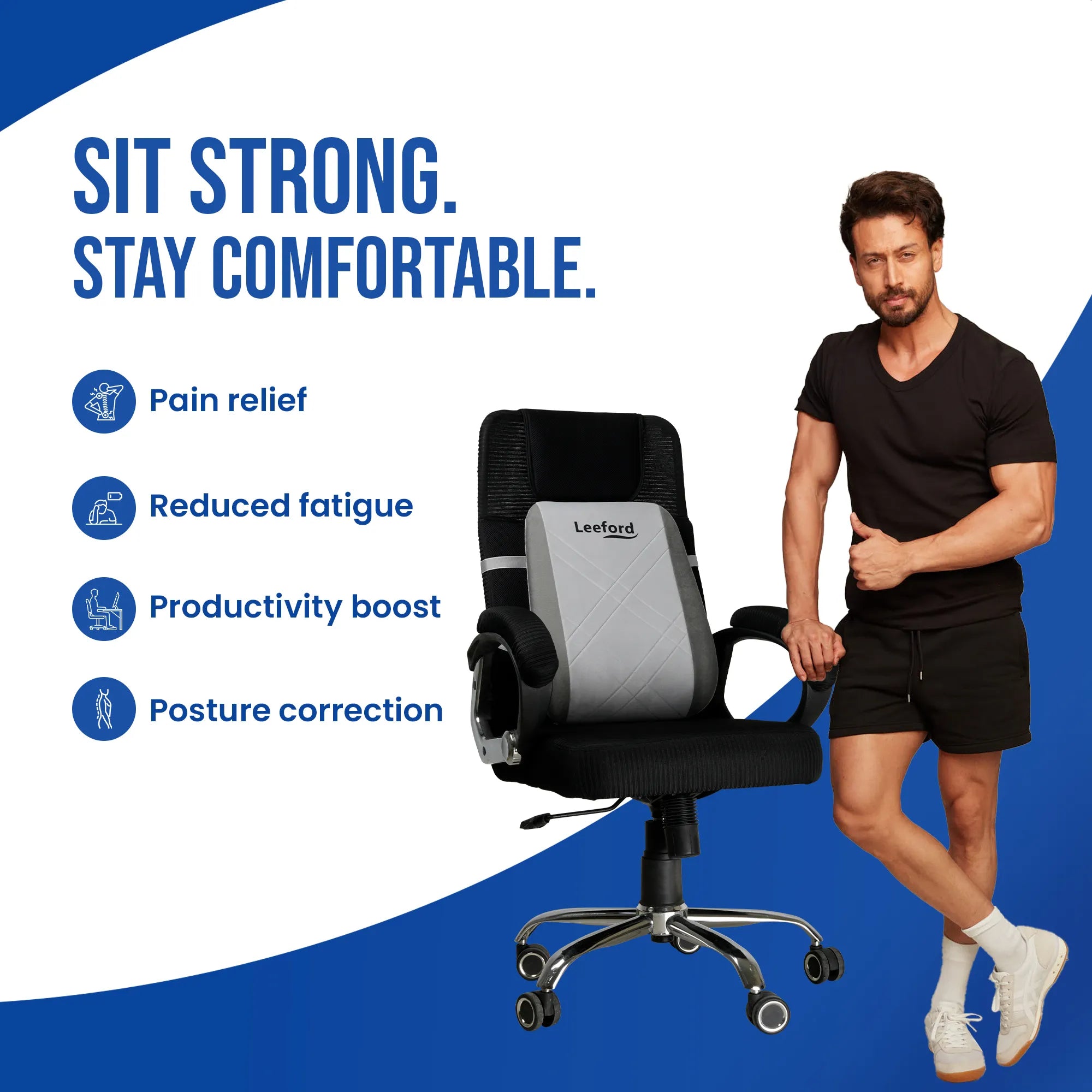 Back Rest for Lower Back Pain | Office, Car, Home Use