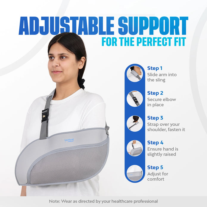 Baggy arm sling for adjustable support and comfort
